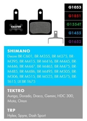 Brzdové destičky Galfer FD293 Performance černé