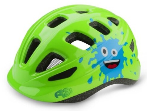 Dětská helma R2 Bunny lesklá neon zelená, modrá