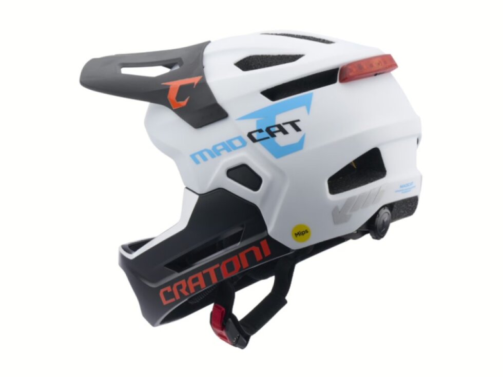 Dětská helma Cratoni MadCat Mips white/black matt