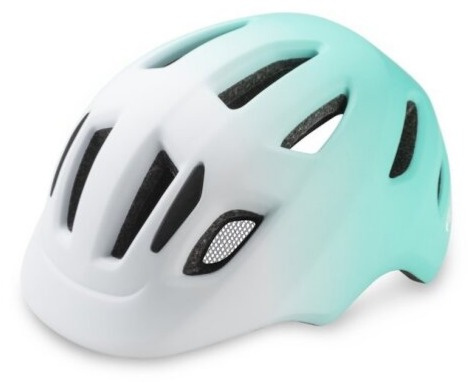 Dětská helma R2 Pump matná bílá/mint modrá
