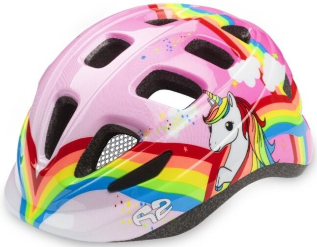 Dětská helma R2 Bunny lesklá růžová,bílá