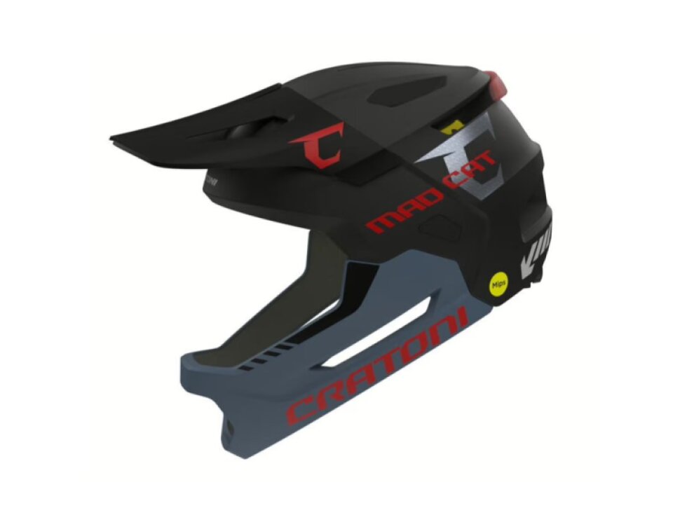 Dětská helma Cratoni MadCat Mips gunmetal-red matt