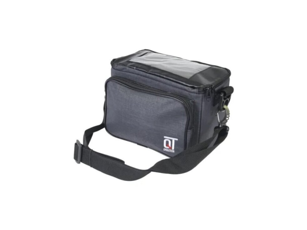 Brašna na řidítka QT s mapníkem šedá Qfix