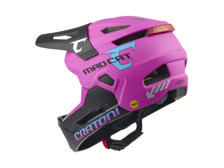 Dětská helma Cratoni MadCat Mips pink-black matt
