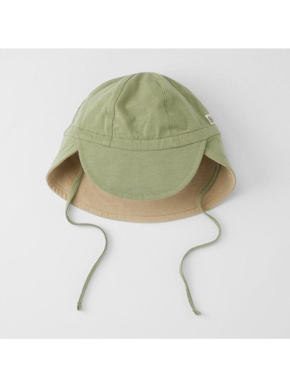 Cloby Oboustranný klobouček UPF50+ Olive green/Sandy cream 0-6m