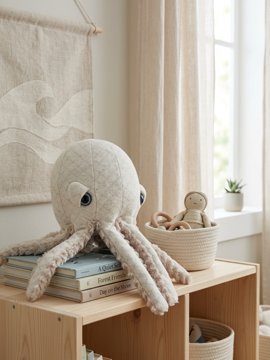 Plyšová hračka BigStuffed - Chobotnice Mini Albino 30 cm