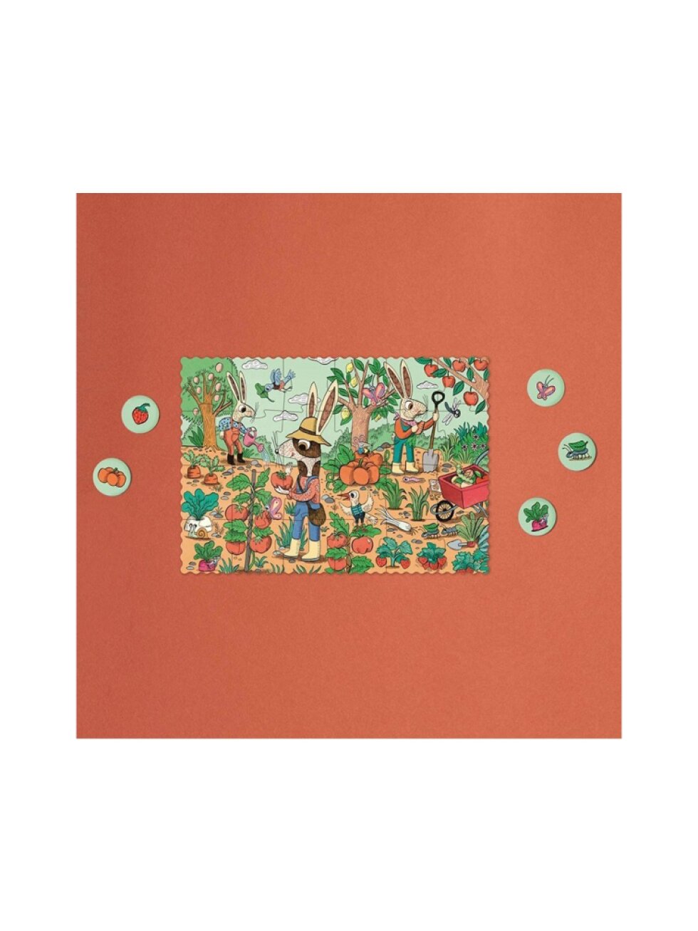 LONDJI Kapesní puzzle Tiny Zvířátka na zahradě - 24 ks