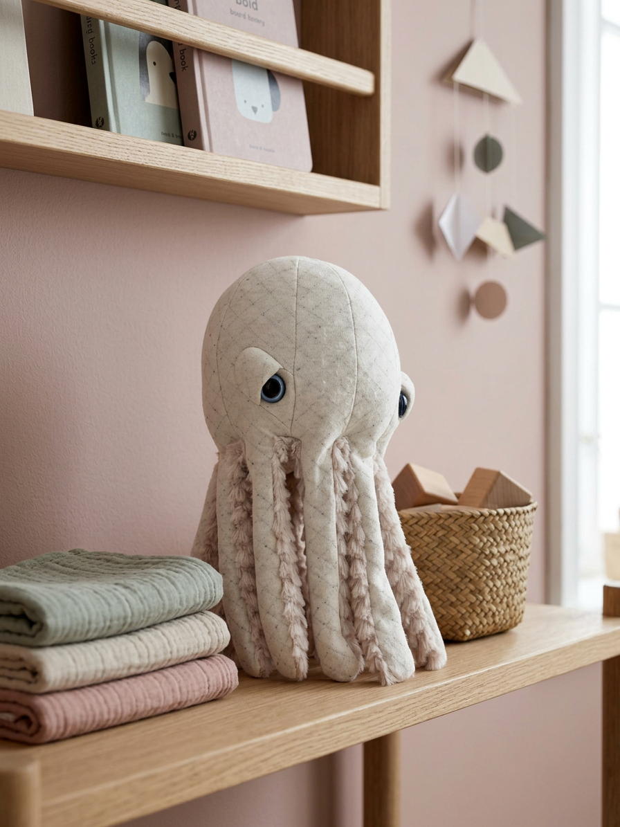 Plyšová hračka BigStuffed - Chobotnice Mini Albino 30 cm
