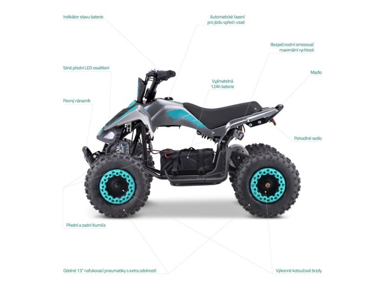 Dětská elektrická čtyřkolka LAMAX eTiger ATV40S Blue
