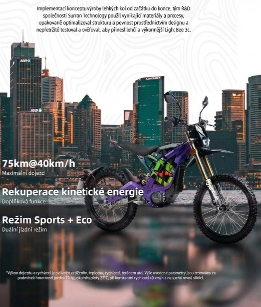 Elektrická motorka Surron Light Bee X L1e (Homologovaná)