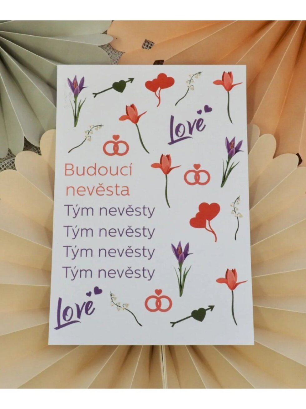 Barevné tetování Love