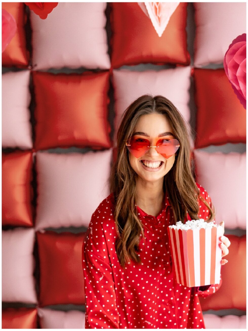 Srdíčkové brýle červené