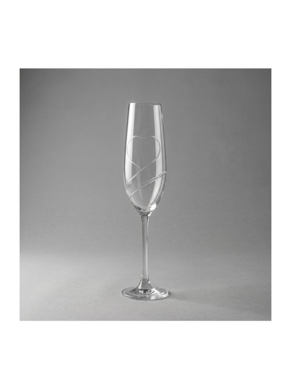 Set skleniček Prosecco s broušeným srdcem