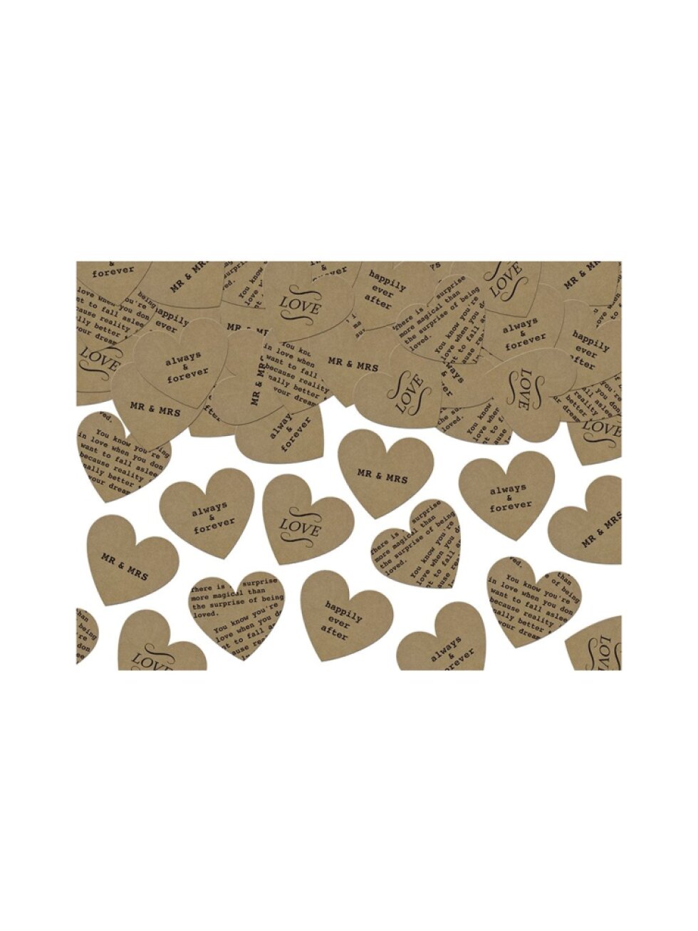 Svatební konfety – dekorace na svatební stůl