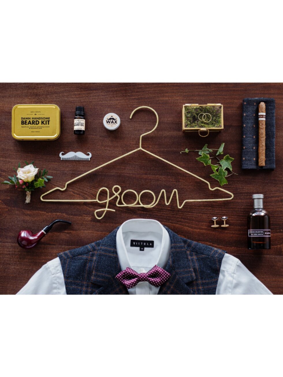 Kovové ramínko Groom – svatební ramínko pro ženicha