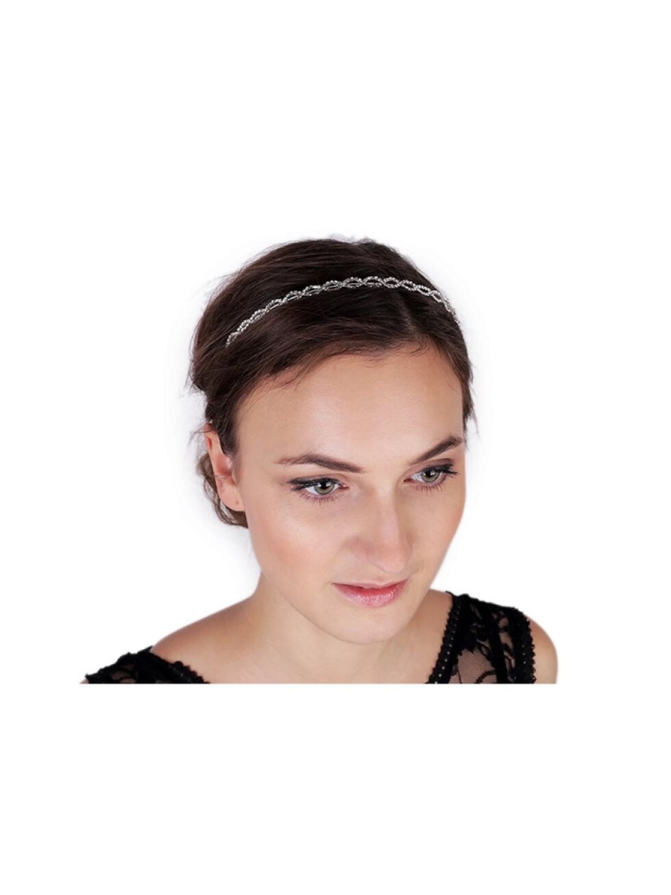 Stříbrná čelenka s kamínky – elegantní doplněk