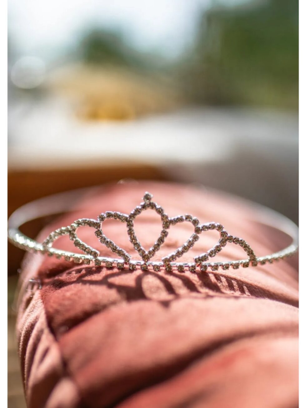 Stříbrná korunka s kamínky – pro nevěstu