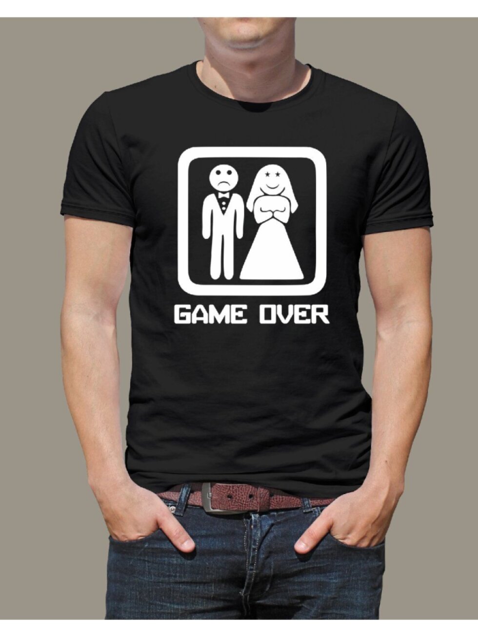 Pánské tričko Game over černé