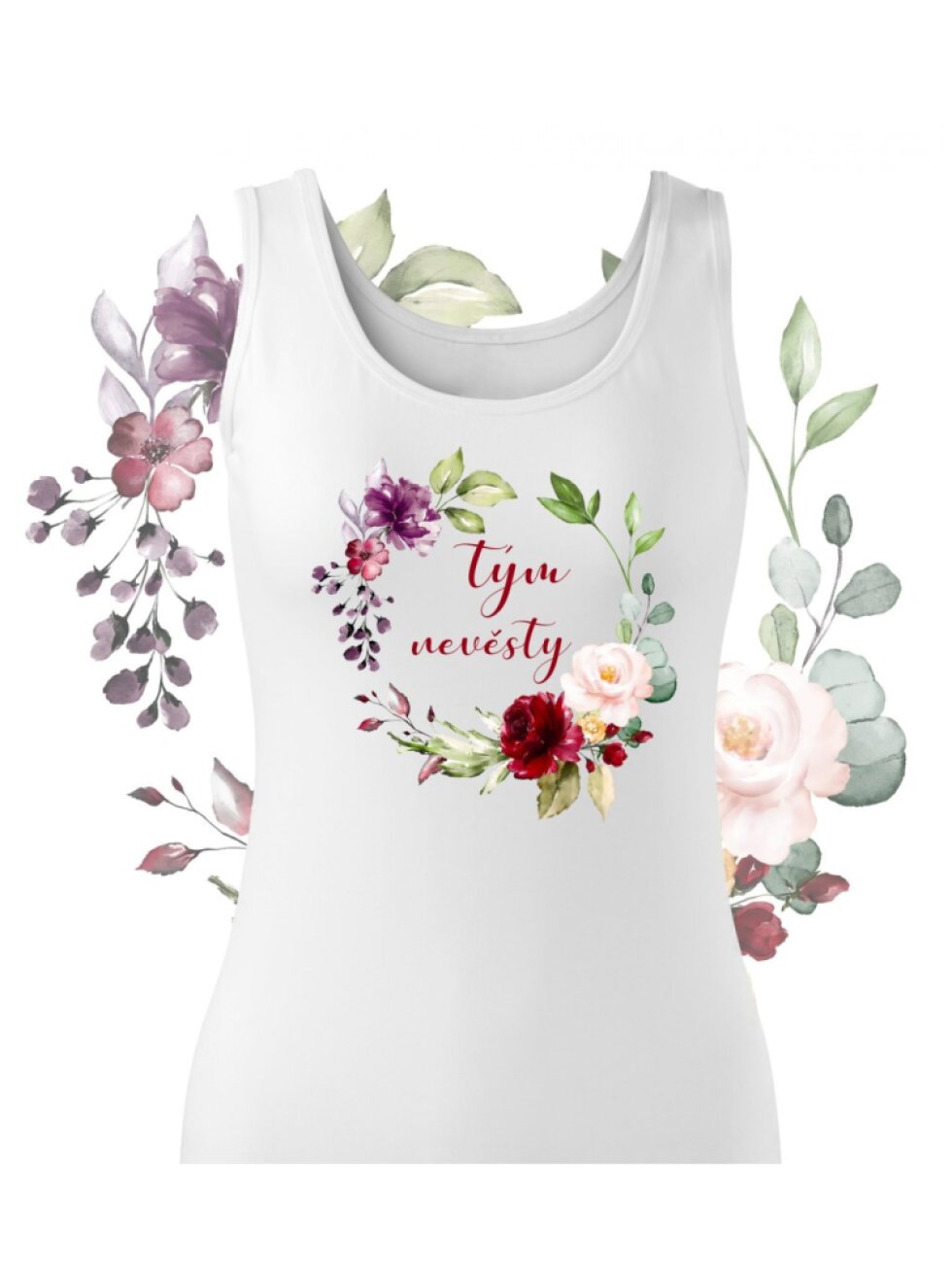 Květinové tílko růže- tým nevěsty