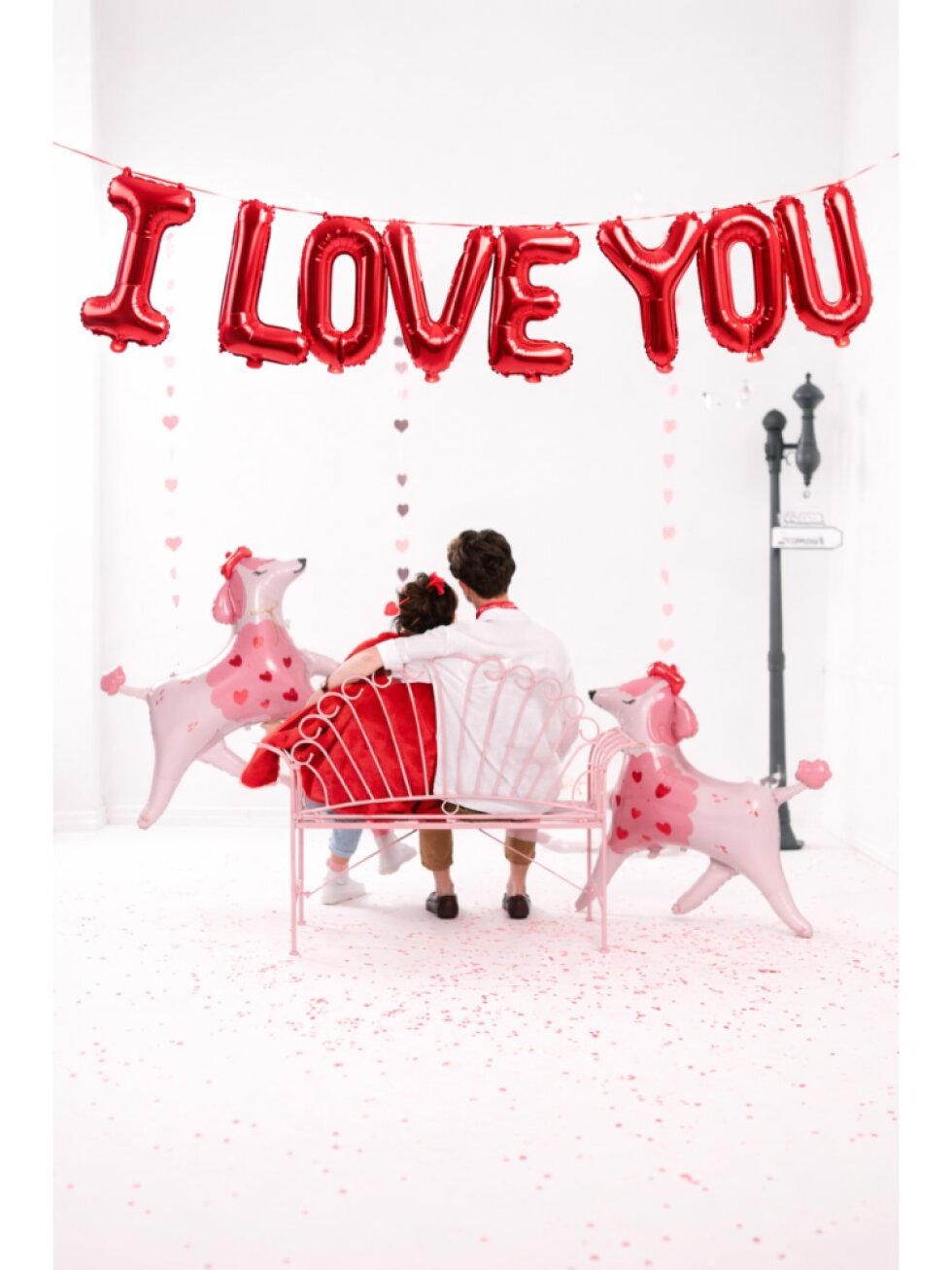 Fóliový balón I LOVE YOU červený 260 × 40 cm