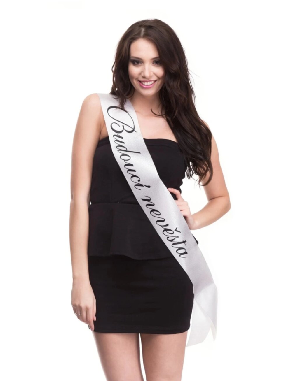 Třpytivá šerpa stříbrná - Budoucí nevěsta