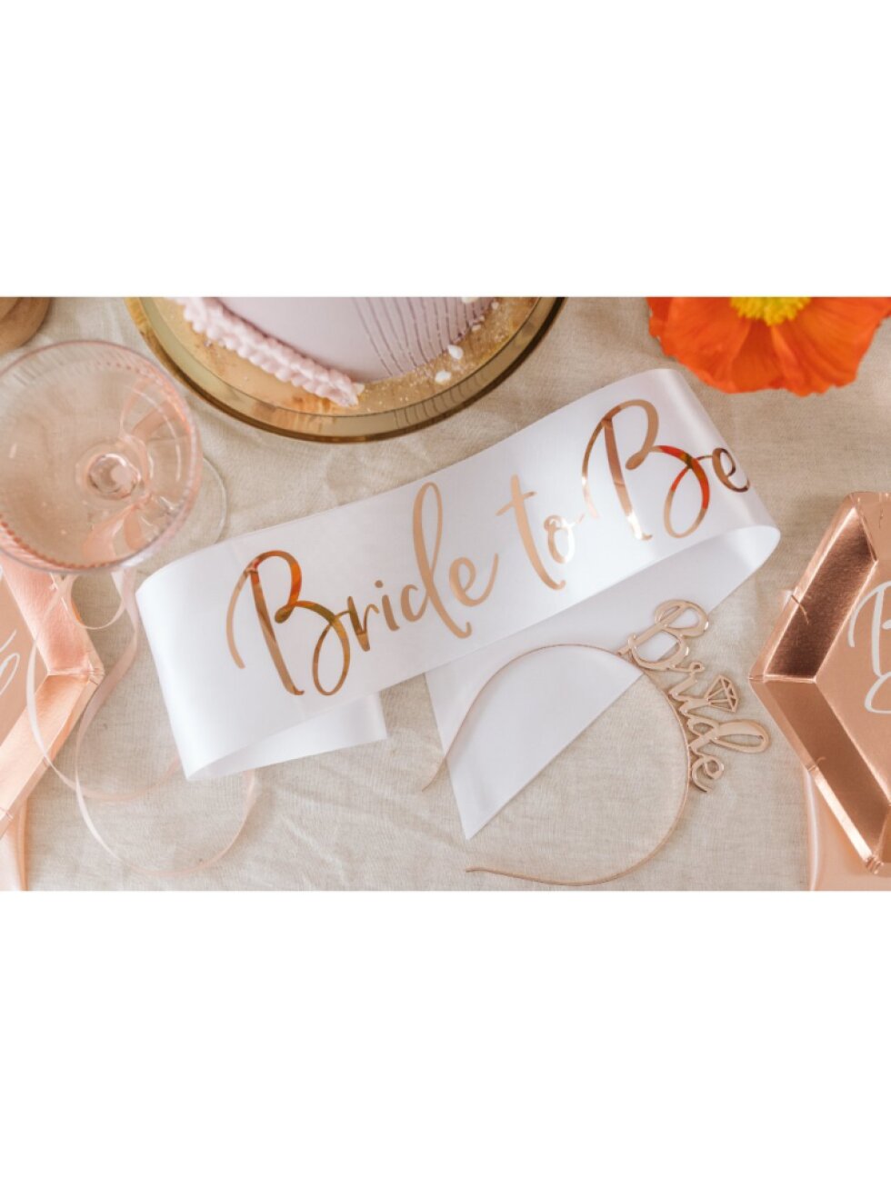 Rosegold čelenka Bride – na rozlučku se svobodou