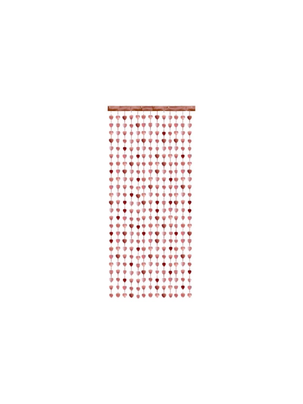 Závěsná fóliová curtain dekorace srdce růžové zlato 100 × 245 cm