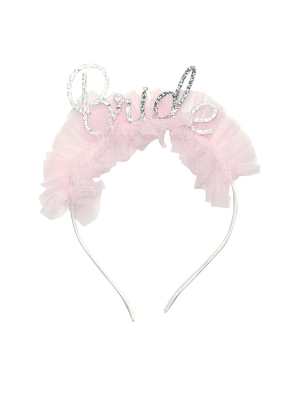 Čelenka Bride s růžovým volánkem na rozlučku