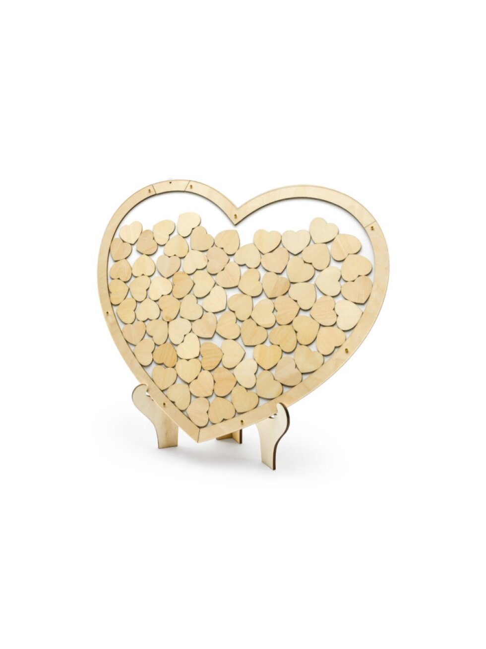 Dřevěné srdce na vzkazy – svatební kniha hostů