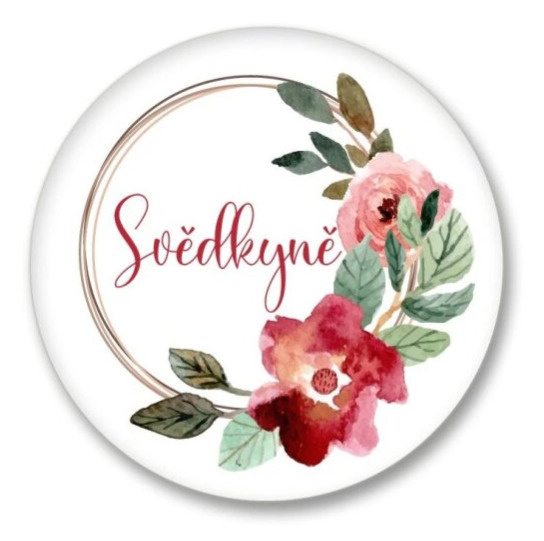 Placka akvarelový věneček - Svědkyně