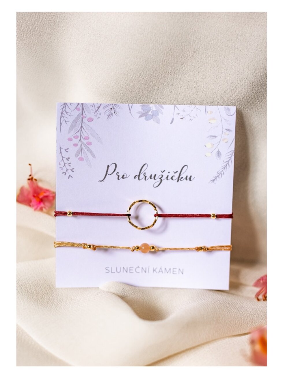 Náramkový set sluneční kámen pro družičku