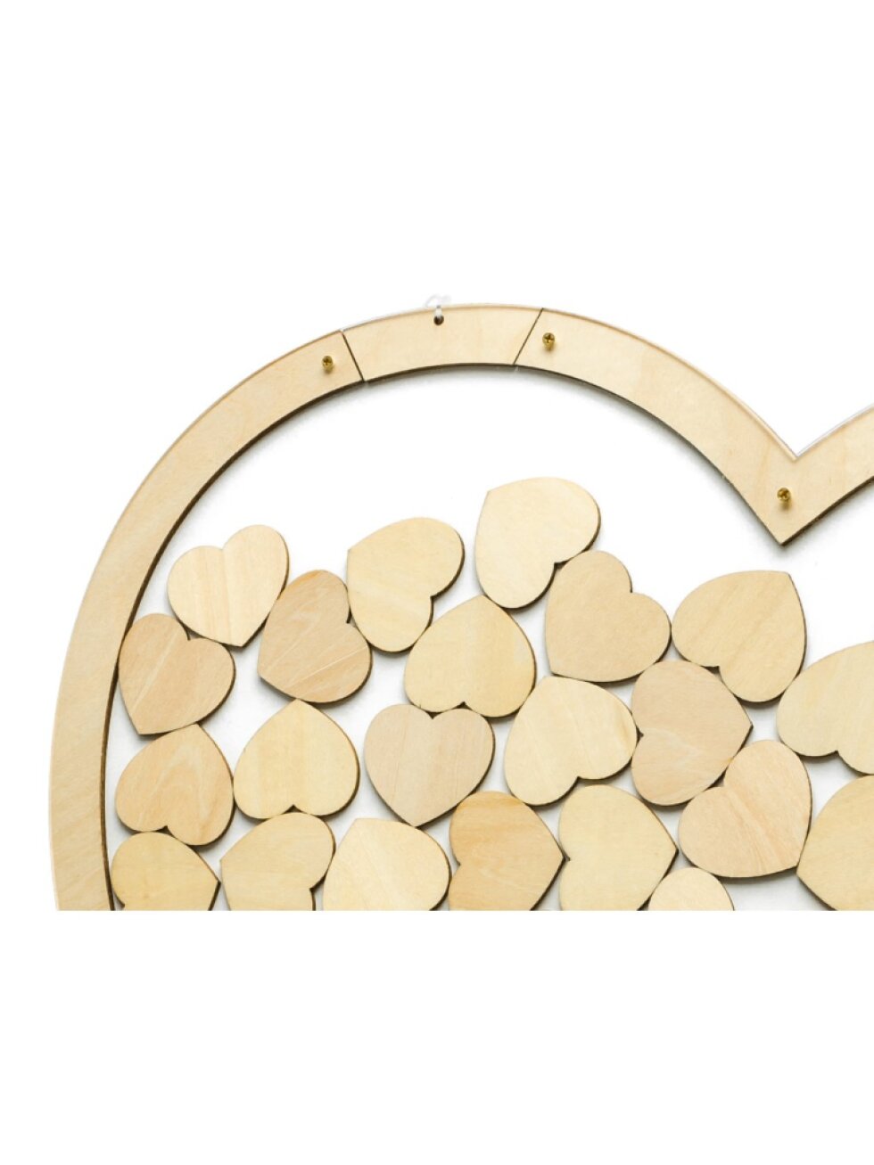 Dřevěné srdce na vzkazy – svatební kniha hostů