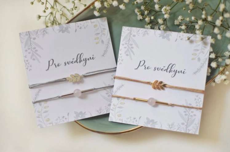 Náramkový set s větvičkou pro svědkyni