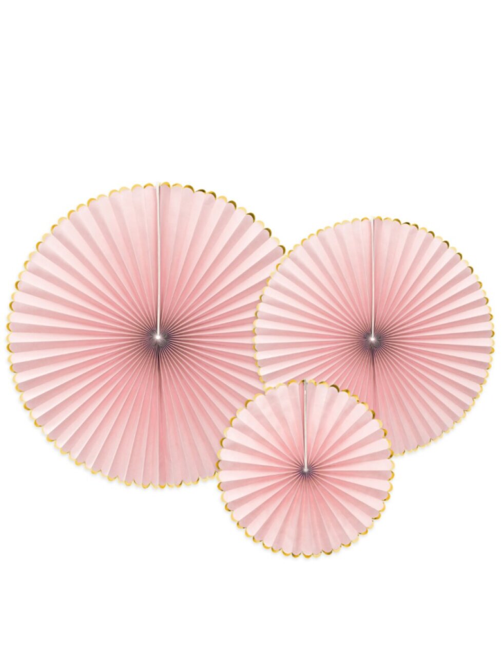 Rozety světle růžové – závěsná dekorace na oslavu