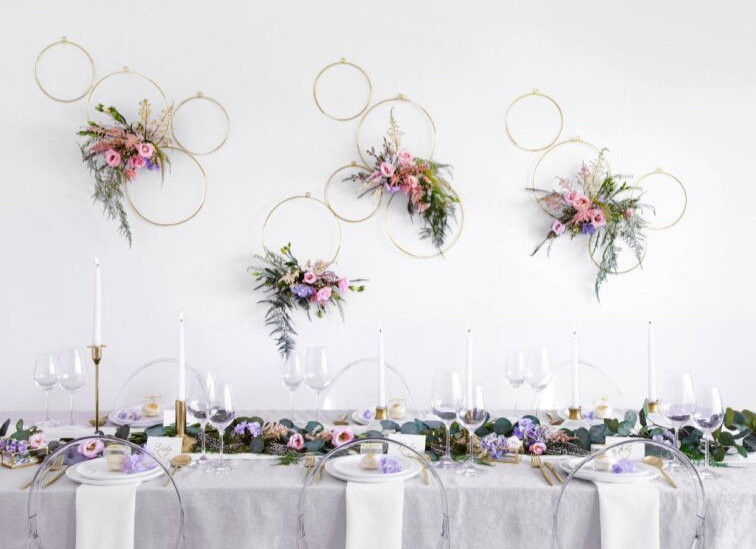 Dekorační zlaté kruhy