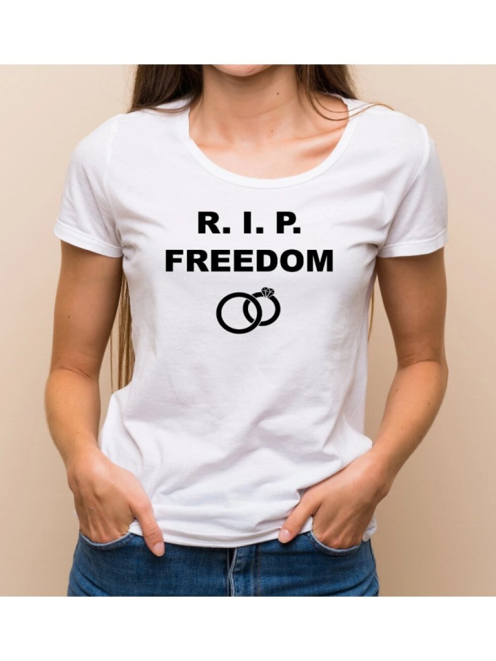 Dámské tričko bílé - R. I. P.