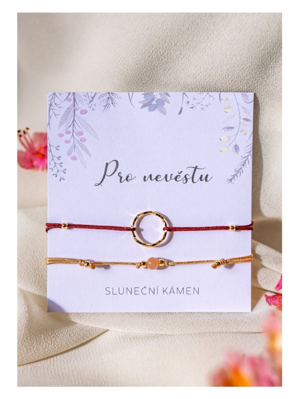 Náramkový set sluneční kámen pro nevěstu