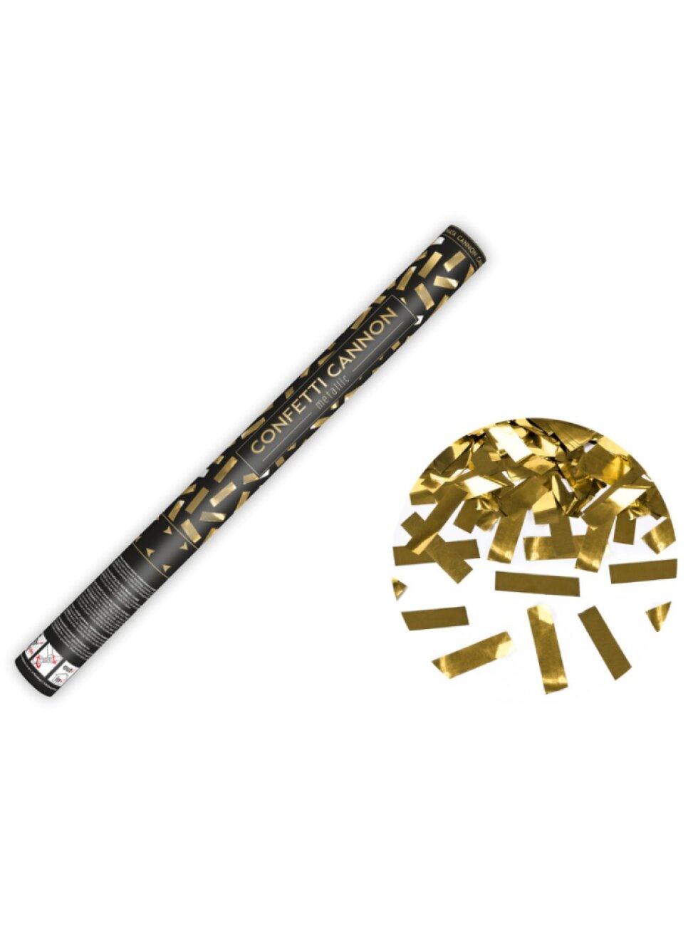 Vystřelovací konfety - 60cm zlaté