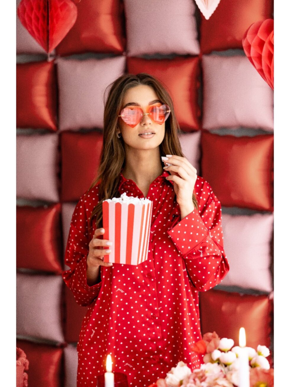 Srdíčkové brýle červené