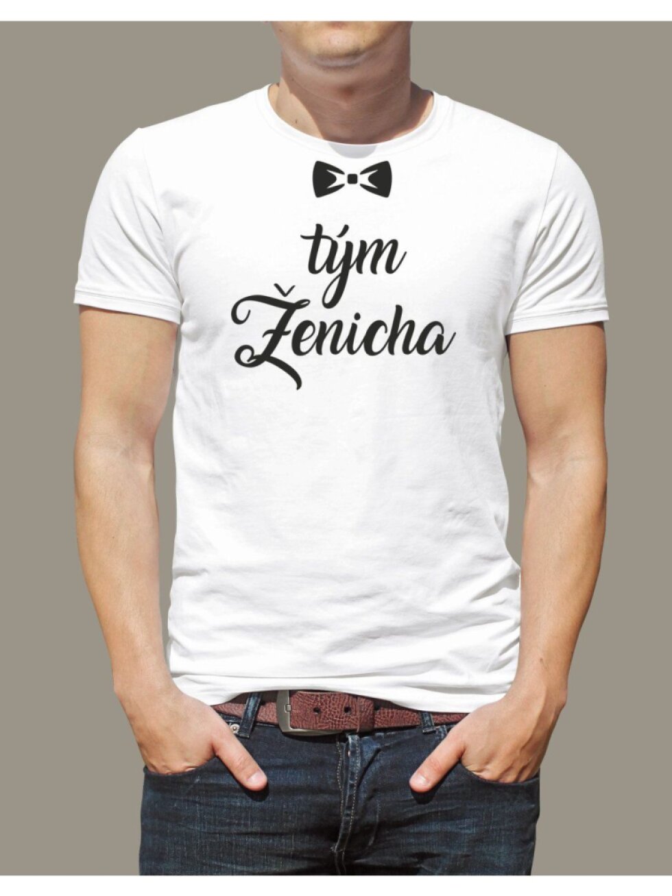 Pánské tričko Tým ženicha - motýlek