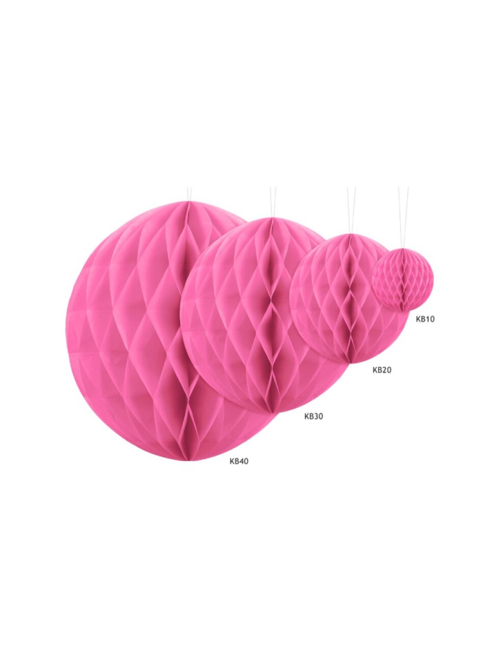 Papírová koule honeycomb světle růžová 30 cm