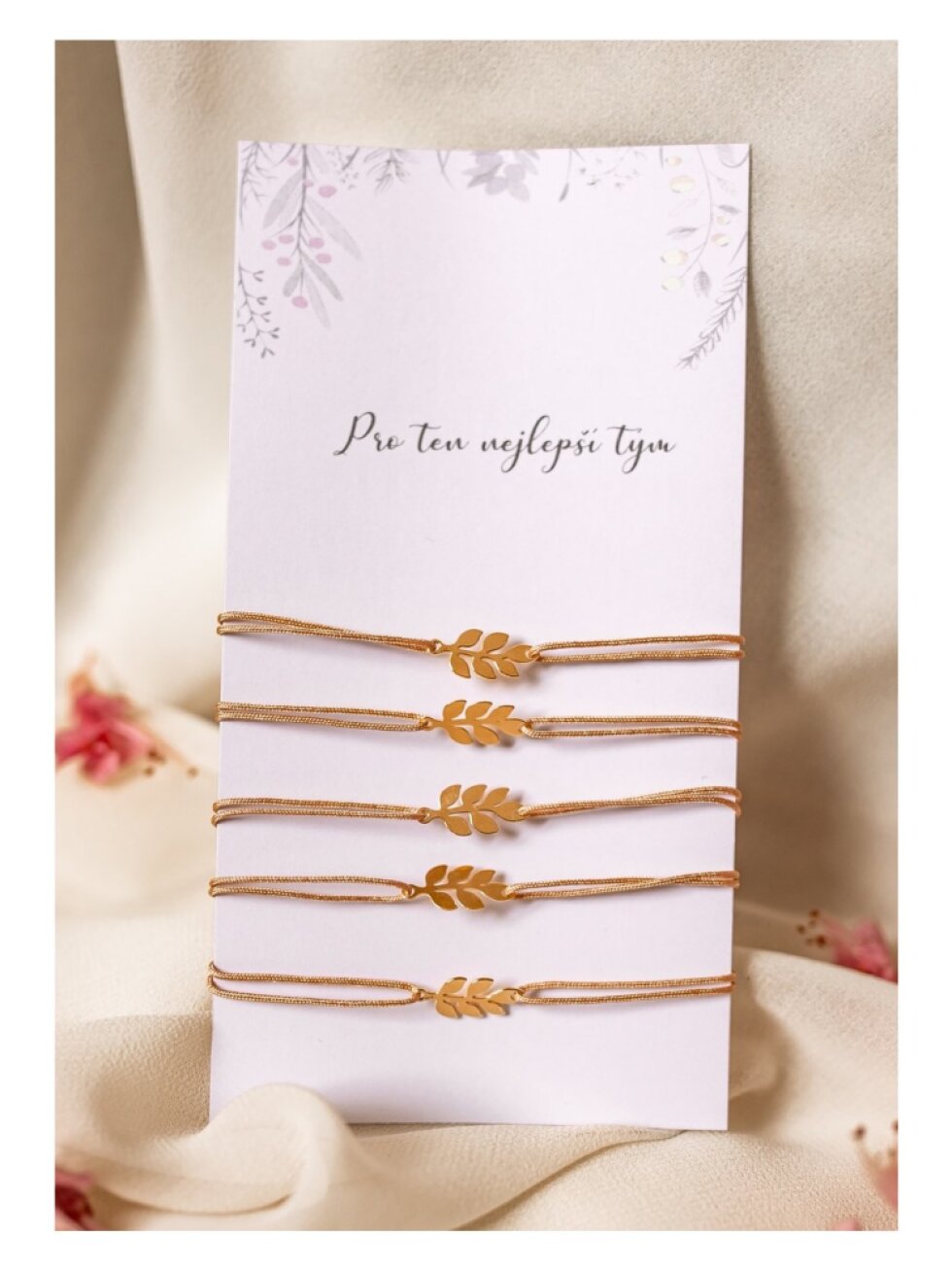 Náramek zlatá větvička pro tým