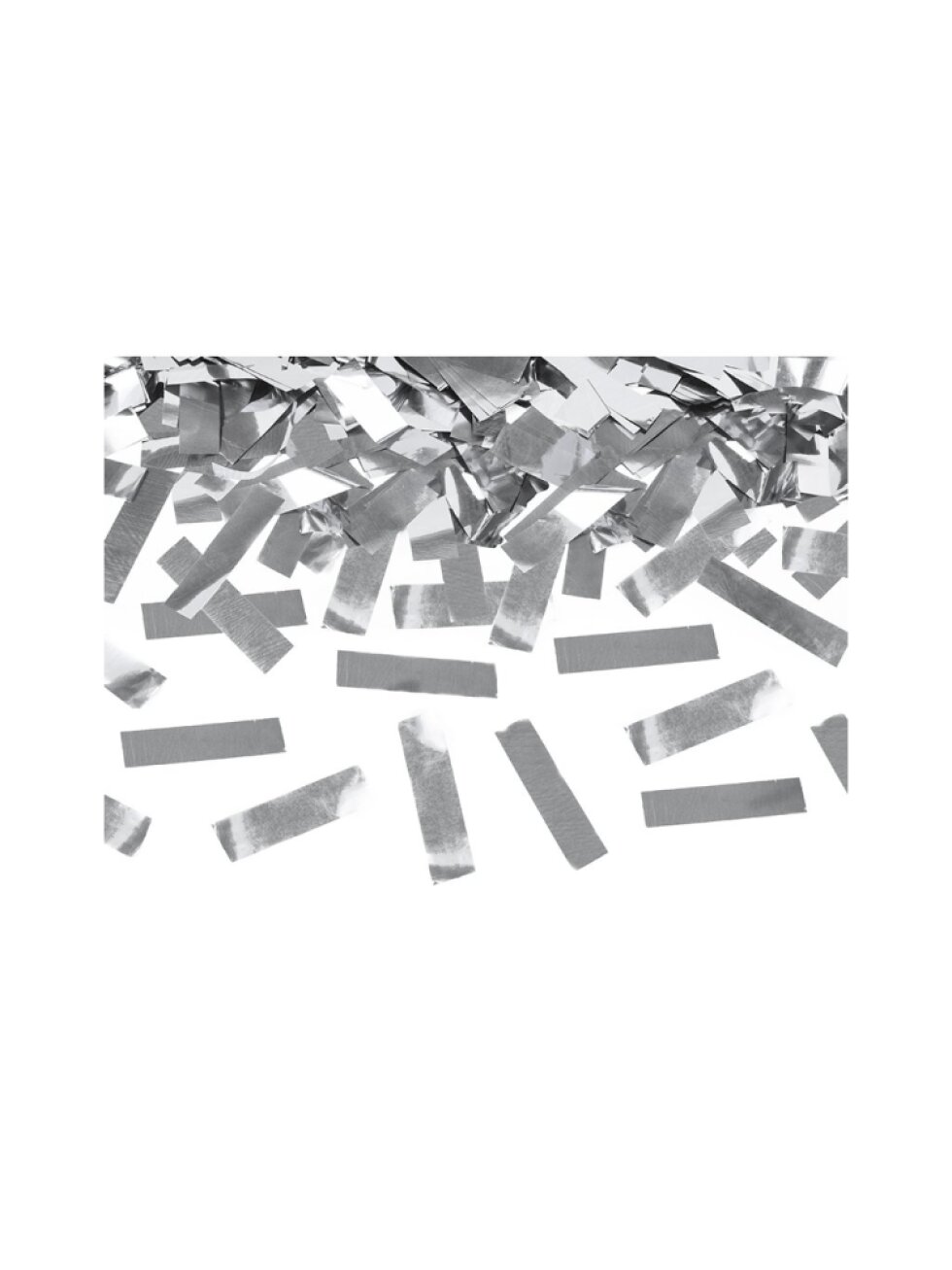 Vystřelovací konfety - 60cm stříbrné