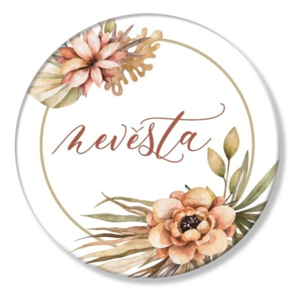 Placka béžový věneček - Nevěsta
