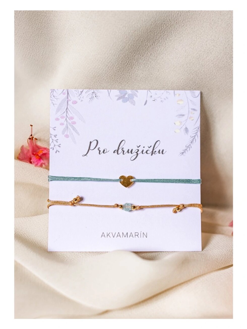 Náramkový set s akvamarín pro družičku