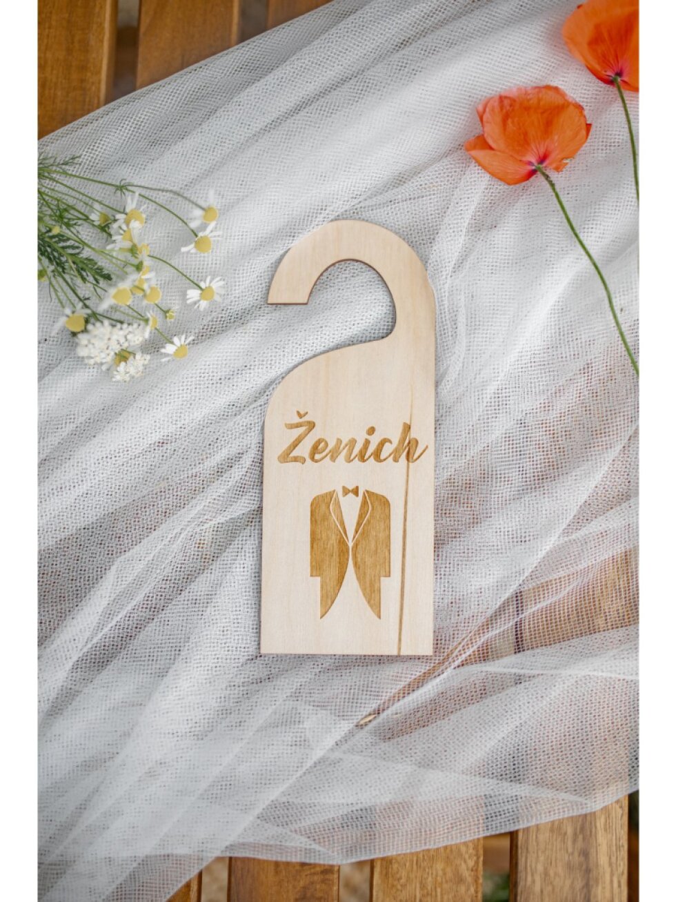 Visačka na dveře Ženich / Nevěsta – přípravy