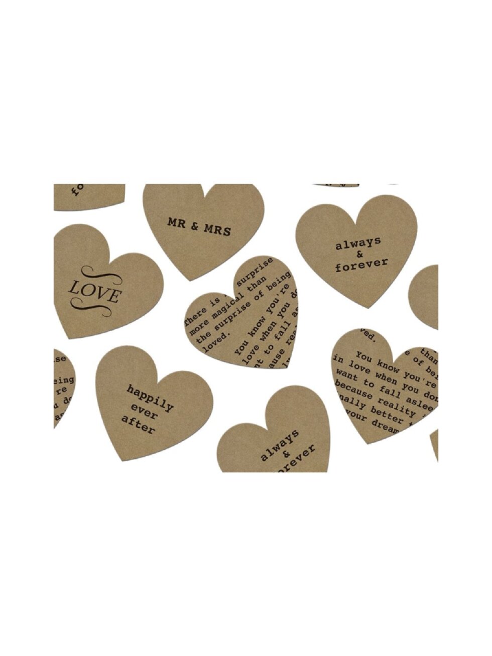 Svatební konfety – dekorace na svatební stůl