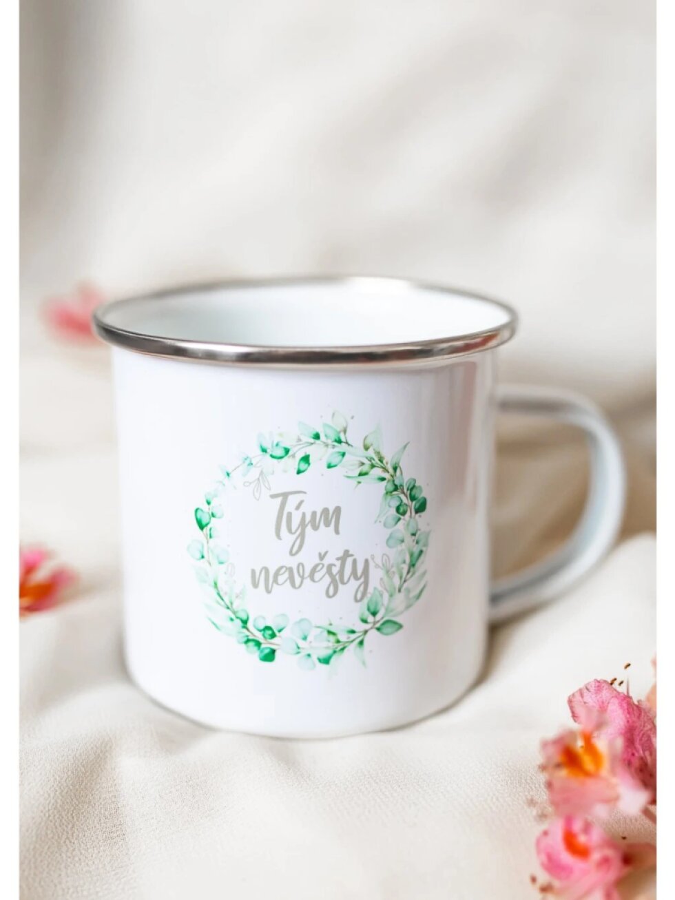 Bílý plecháček - Tým nevěsty eukalyptus