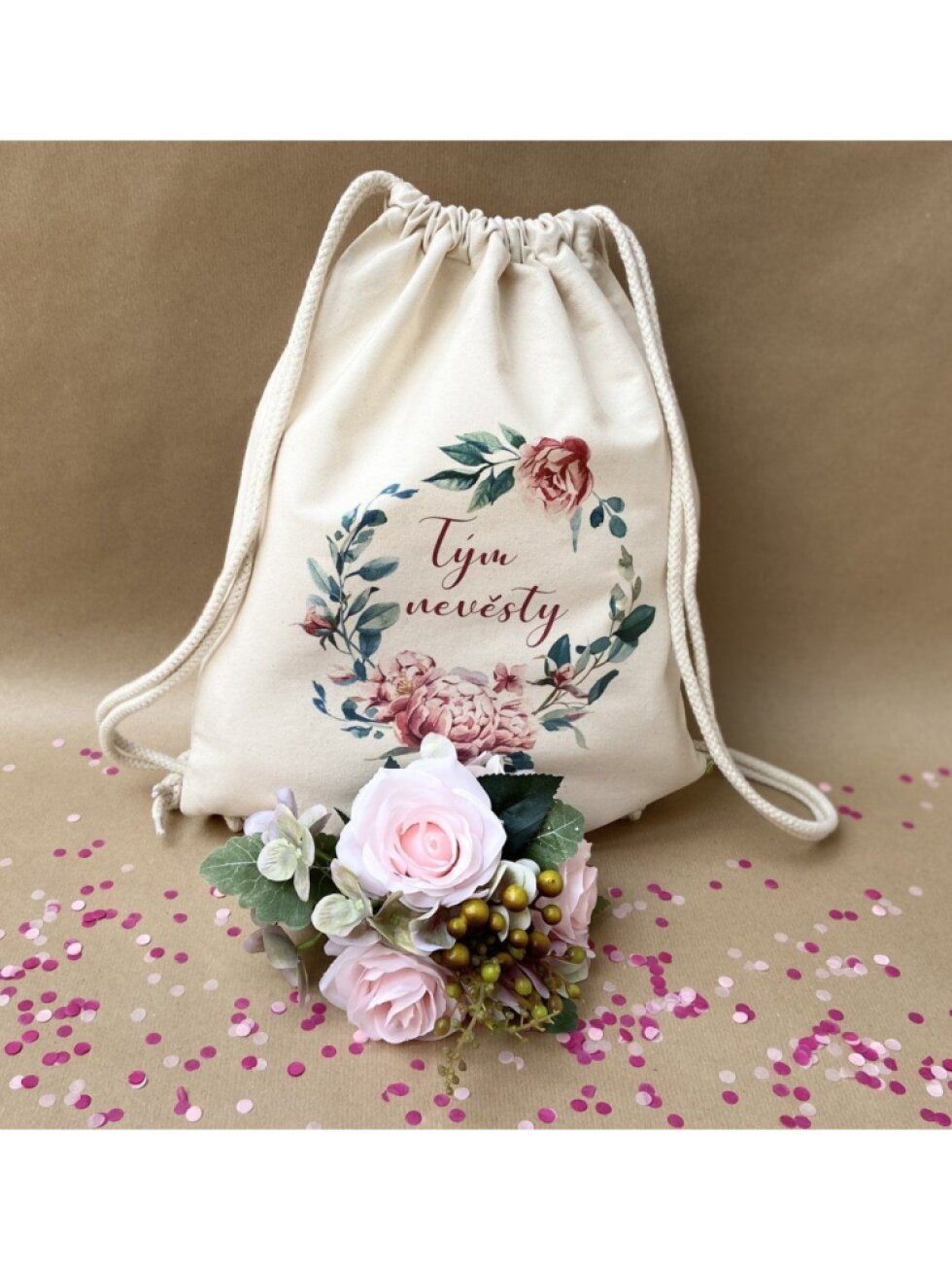 Natural vak Tým nevěsty - pivoňky