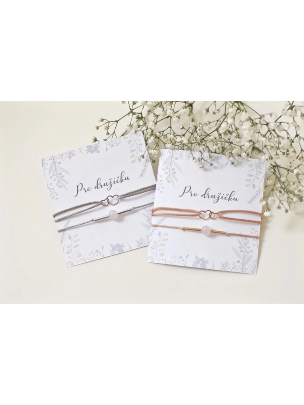 Náramkový set se srdíčky pro družičku